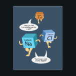 Carte Postale Drôle Humour de chimie de table périodique<br><div class="desc">Carte postale d'humour drôle un étudiant en chimie ou un enseignant aimerait</div>
