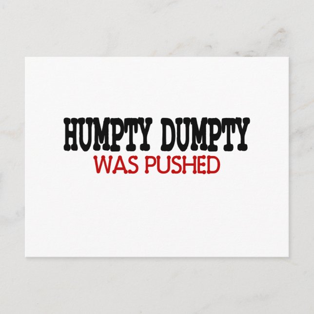 Carte Postale Drôle Humpty Dumpty (Devant)
