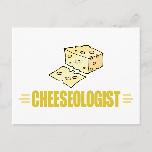 Carte Postale Drôle J'adore Le Fromage (Devant)