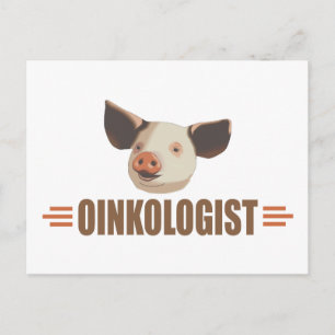 Carte Postale Drôle, j'aime les cochons