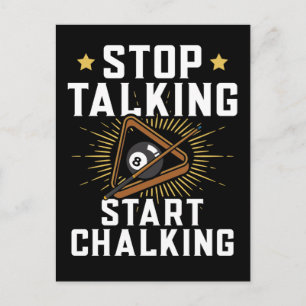 Carte Postale Drôle Joueur de la piscine Citation Billard Sports