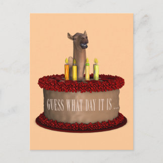 Carte Postale Drôle Joyeux chameau d'anniversaire