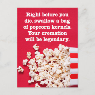 Carte postale drôle "Juste avant que vous mouriez"