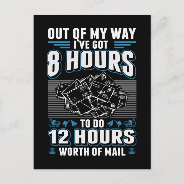 Carte Postale Drôle Mailman Humour Stressful Mail Carrier Job (Devant)