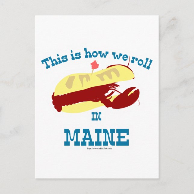 Carte Postale Drôle Maine Lobster Roll (Devant)