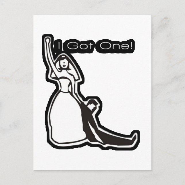 Carte Postale Drôle mariage j'en ai un (Devant)