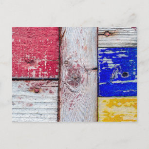 Carte Postale Drôle Neoplasticisme en bois style art