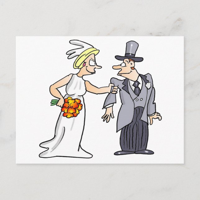 Carte Postale Drôle photo Mariage (Devant)