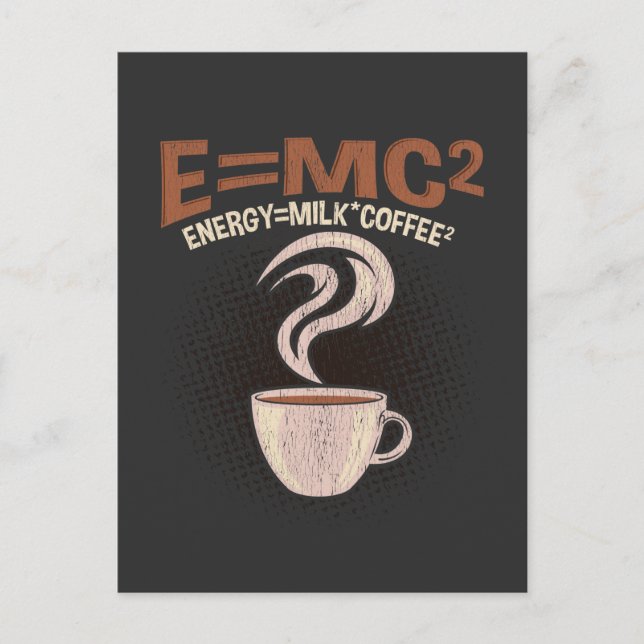 Carte Postale Drôle physicien Coffee Humour Science accro (Devant)