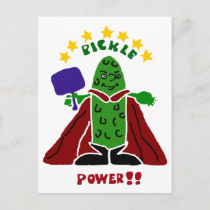 Carte Postale Drôle Pickleball Super Hero Pickle