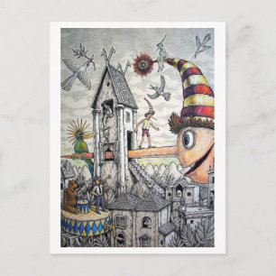 Carte Postale Drôle Pinocchio