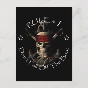Carte Postale Drôle Pirate Dit Ne Pas Tomber Du Bateau Pirat