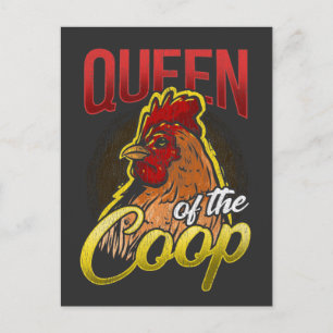 Carte Postale Drôle poulet dame animal hen élevage