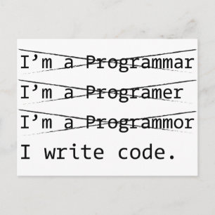 Carte Postale Drôle Programmeur