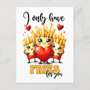 Carte Postale Drôle Punny Valentine Je N'Ai Que Des Fries Pour V
