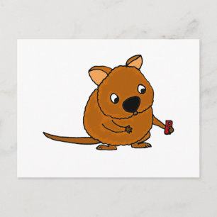 Carte Postale Drôle Quokka Prendre Selfie