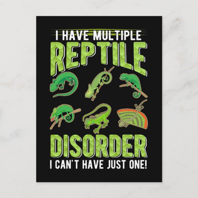 Carte Postale Drôle Reptile Gecko Lizard Lover (Devant)