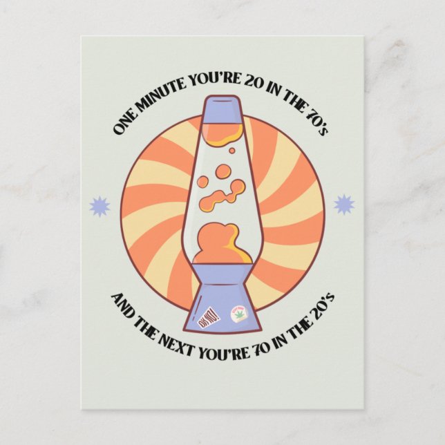 Carte Postale Drôle Retro 70's (Devant)