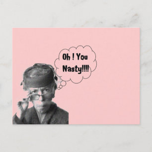 Carte Postale Drôle Retro Lady Oh You Nasty