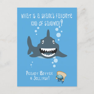 Carte Postale Drôle Riddle Shark pour les enfants