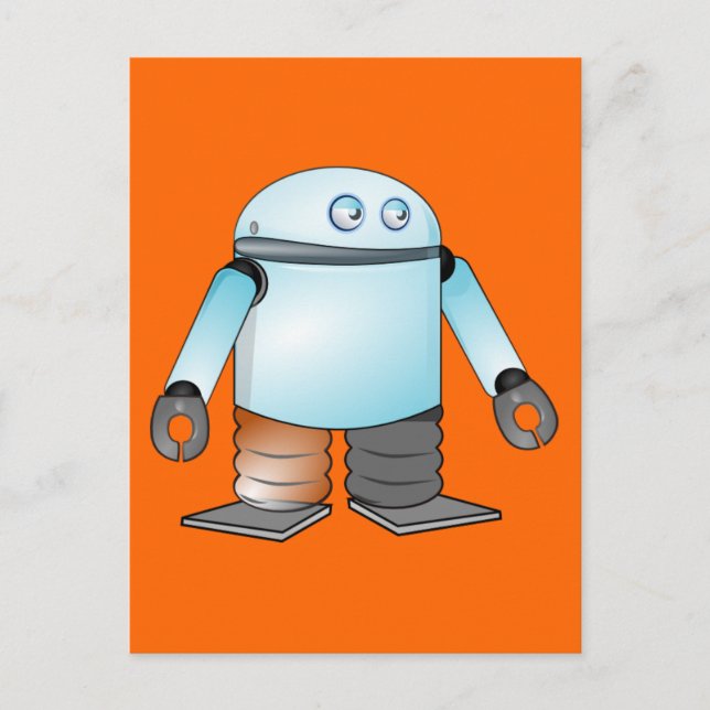 Carte Postale Drôle robot de dessin animé (Devant)