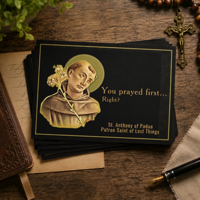 Carte postale drôle Saint Antoine Objets perdus hu (Créateur téléchargé)