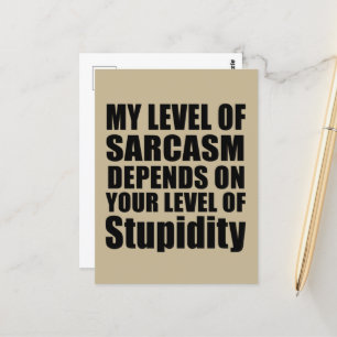 Carte Postale Drôle sarcastique dit citations célèbres