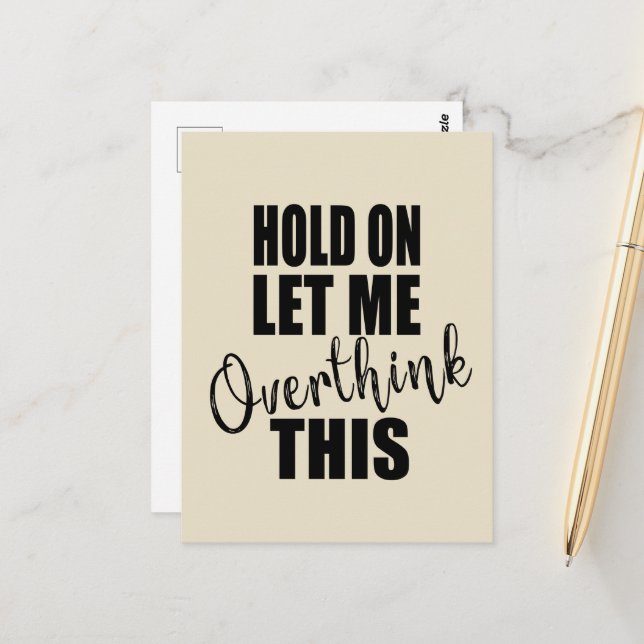 Carte Postale Drôle sarcastique dit citations célèbres (Devant/Arrière en situation)