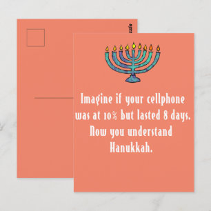 Carte Postale Drôle Sarcastique Hanoukka Chanukah Citation de té