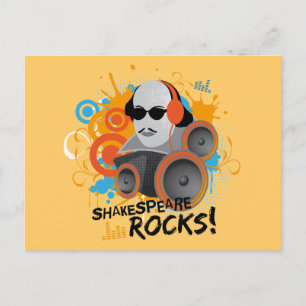 Carte Postale Drôle Shakespeare Slogan Cadeau "Shakespeare Rocks