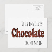 Drôle si cela implique du chocolat, comptez sur mo
