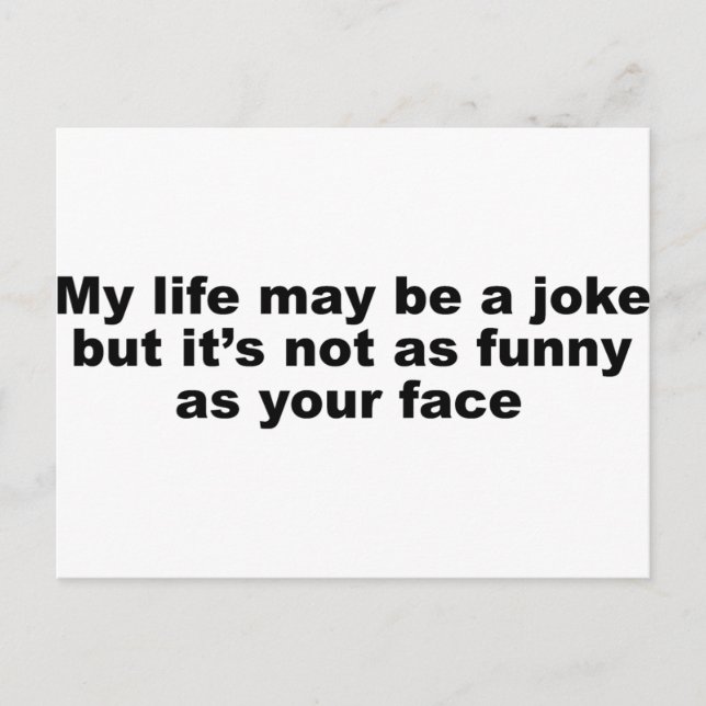 Carte Postale Drôle Slogan Insulte ! (Devant)