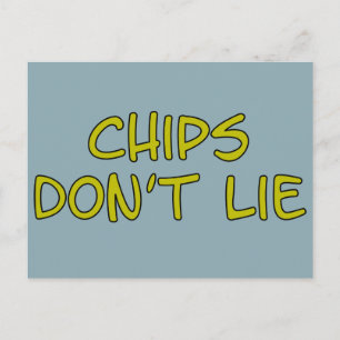 Carte Postale Drôle slogan parodique Chips