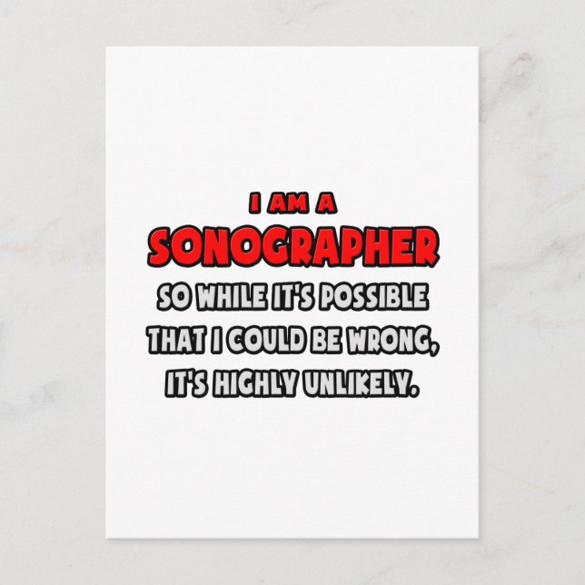 Carte Postale Drôle Sonographe .. Très improbable (Devant)
