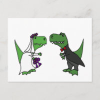 Drôle T-rex Dinosaur Mariée et Mariage de chambre