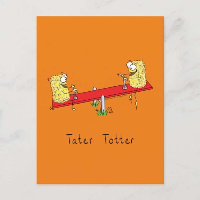 Carte Postale Drôle Tater Tots Teeter Toteter Kids (Devant)