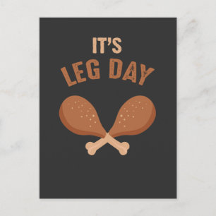 Carte Postale Drôle Thanksgiving Fitness Athlètes Leg Day