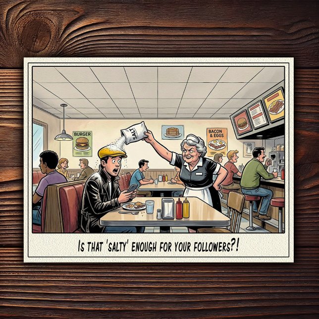 Carte Postale Drôle Vie de Serveuse Restaurant Humour  (Créateur téléchargé)