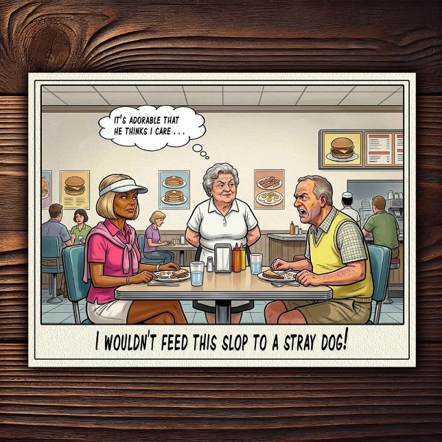 Carte Postale Drôle Vie de Serveuse Restaurant Humour  (Créateur téléchargé)