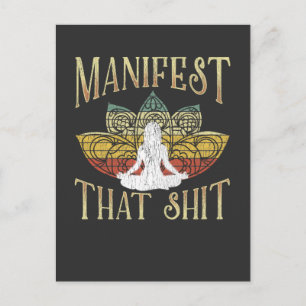 Carte Postale Drôle Zen Méditant Yoga Namaste Sarcastique