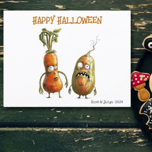 Carte Postale Drôle zombie veggie Halloween