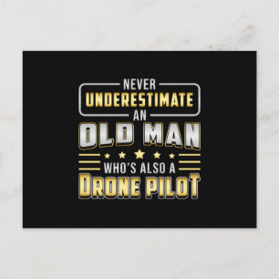 Carte Postale Drone Pilote Drones Caméra Quadcopter FPV Idée cad