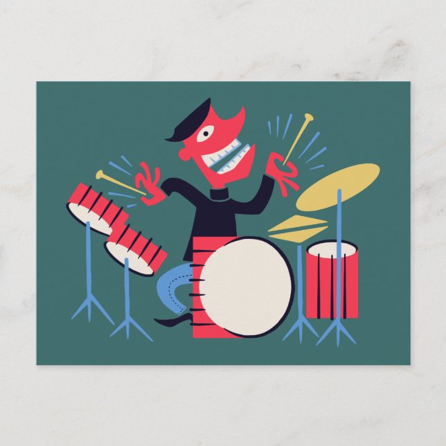 Carte Postale Drum Beatnik (Devant)