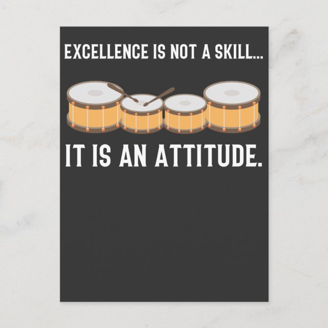 Carte Postale Drummer Compétence Attitude Drumming Instrument am (Devant)