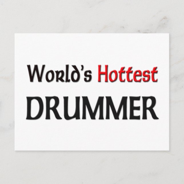 Carte Postale Drummer le plus chaud du monde (Devant)