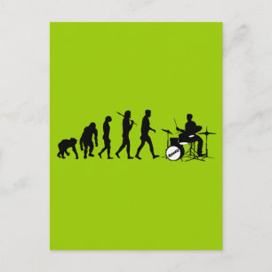 Carte Postale Drummer Rock Music et Drummer Jazz Dubstep