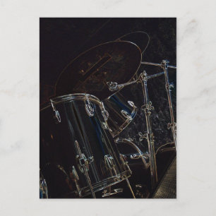 Carte Postale Drumset B/W 5