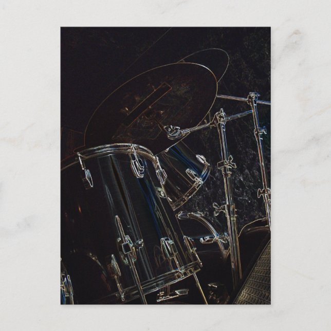 Carte Postale Drumset B/W 5 (Devant)