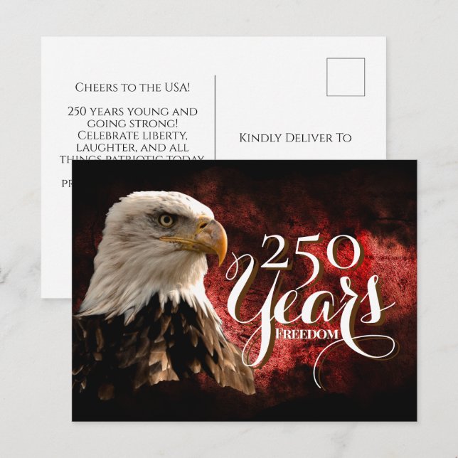 Carte postale du 250e anniversaire de l'Aigle patr (Devant / Derrière)