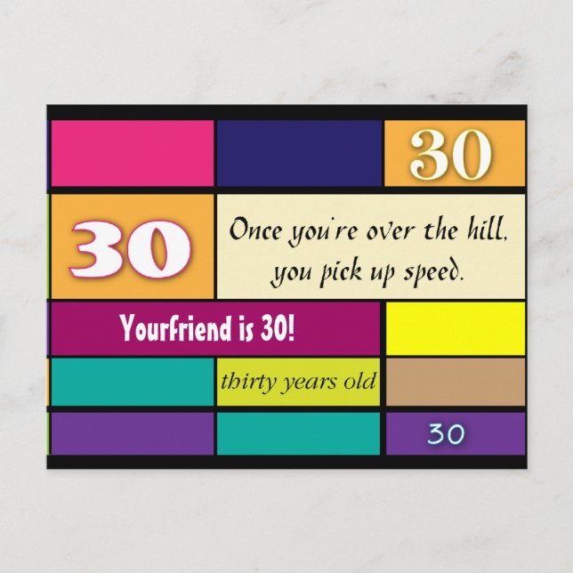 Carte postale du 30e anniversaire (Devant)